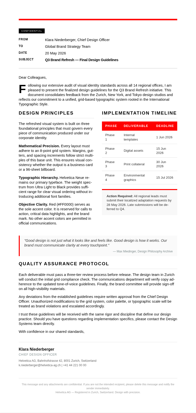 Swiss international email